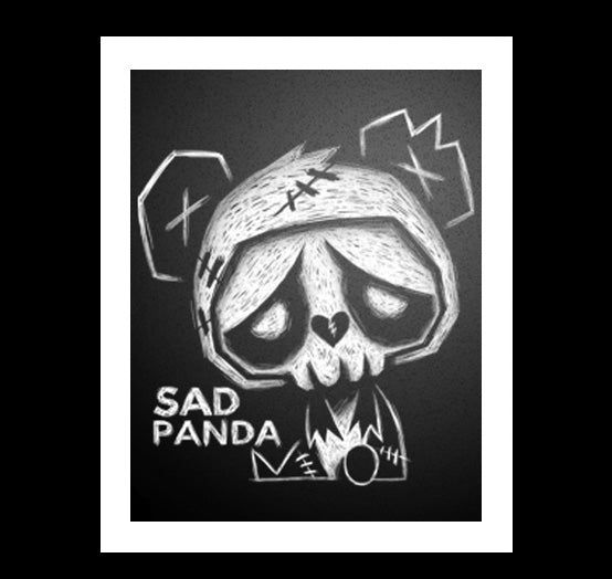 Sad Panda Artwork – gothic art by Akumu Ink, alt fashion art from Akumu Ink Clothing