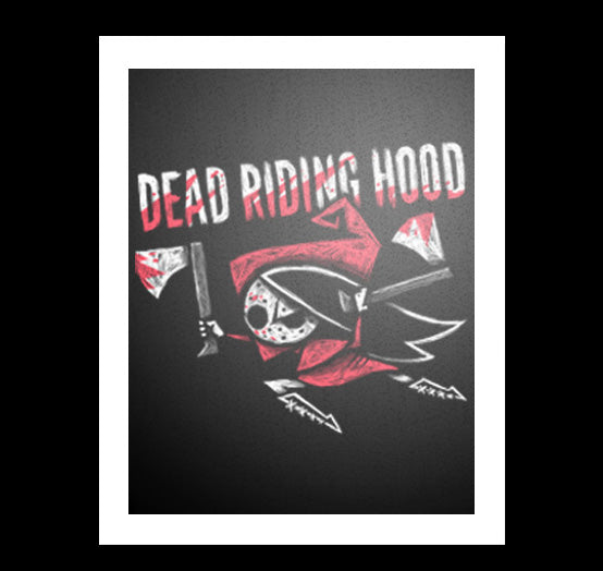 Dead Riding Hood's Vengeance Artwork – gothic art by Akumu Ink, alt fashion art from Akumu Ink Clothing