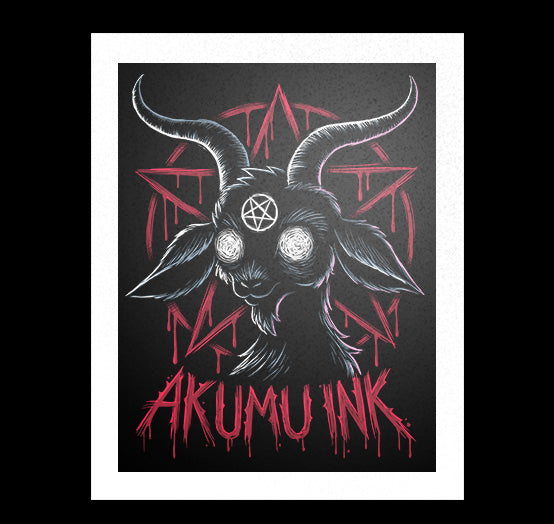 Baphomet's Ascension Artwork – gothic art by Akumu Ink, alt fashion art from Akumu Ink Clothing