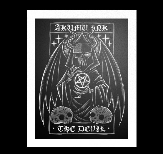 The Devil Tarot Card Artwork – gothic art by Akumu Ink, alt fashion art from Akumu Ink Clothing