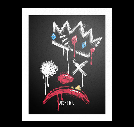 King of Klowns Artwork – gothic art by Akumu Ink, alt fashion art from Akumu Ink Clothing