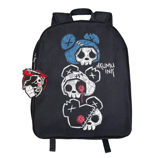 3 Bears Backpack – gothic backpack by Akumu Ink, alt fashion art from Akumu Ink Clothing