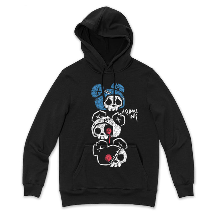 3 Bears Hoodie – gothic long sleeve by Akumu Ink Clothing, alt fashion art from Akumu Ink Clothing