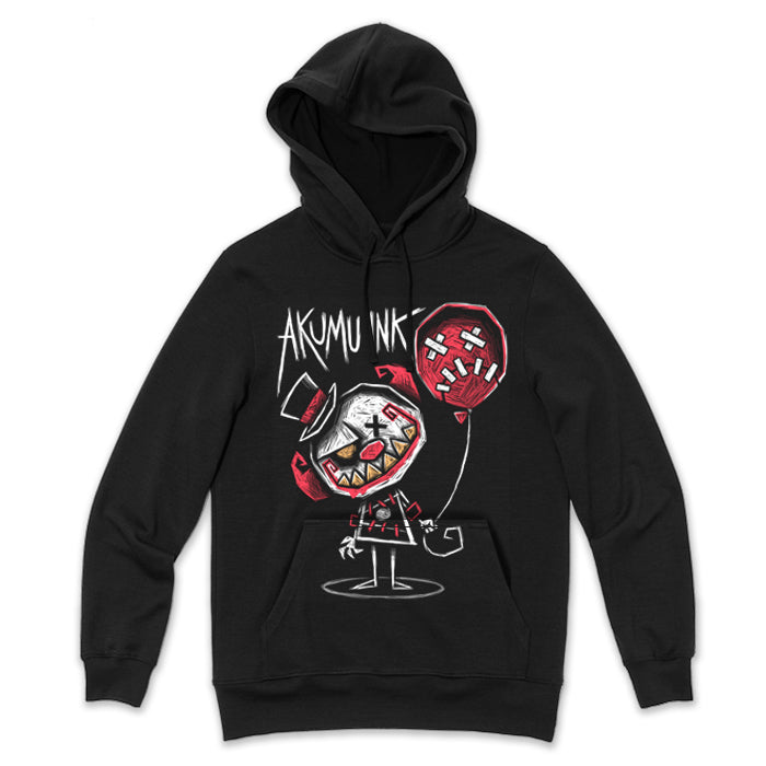 Same Joke Different Day Hoodie – gothic long sleeve by Akumu Ink Clothing, alt fashion art from Akumu Ink Clothing