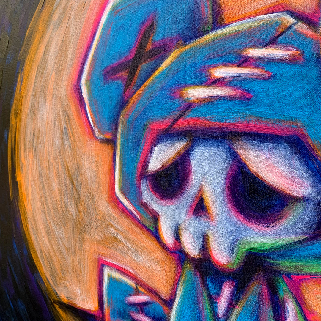 Akumu Ink art, goth art, skull art,