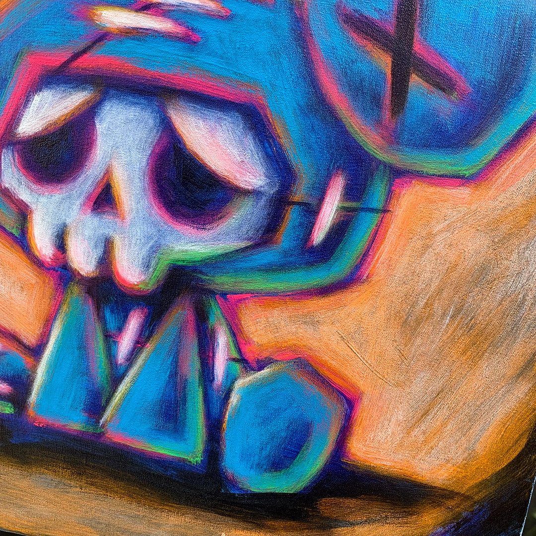 Akumu Ink art, goth art, skull art,