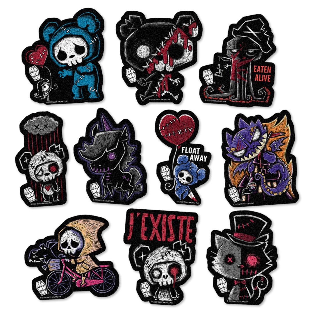 Akumu Ink Accessories, goth Accessories, skull Accessories,
