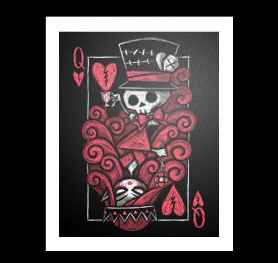The Upside Down: Queen Artwork – gothic art by Akumu Ink, alt fashion art from Akumu Ink Clothing