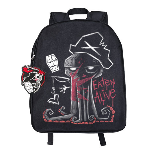 Eaten Alive Backpack – gothic backpack by Akumu Ink, alt fashion art from Akumu Ink Clothing