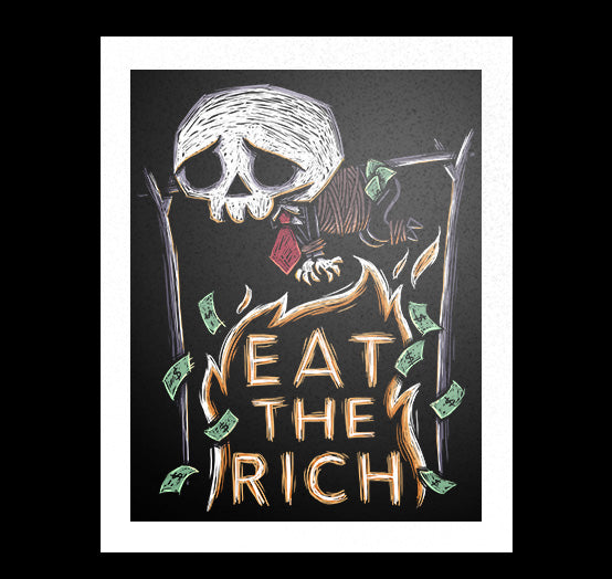 Eat the Rich Artwork – gothic art by Akumu Ink, alt fashion art from Akumu Ink Clothing