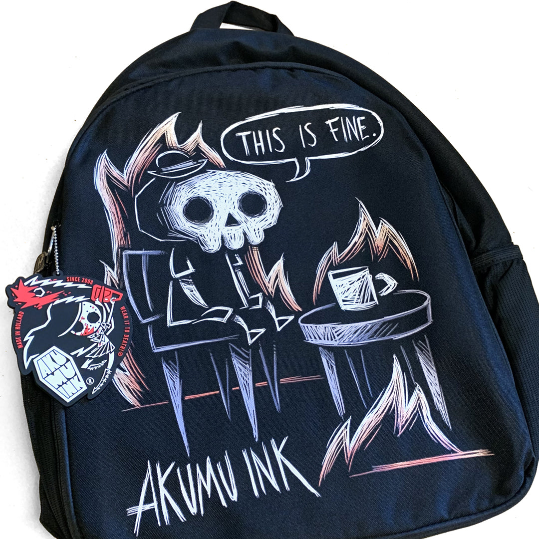 This is Fine Backpack – gothic backpack by Akumu Ink, alt fashion art from Akumu Ink Clothing