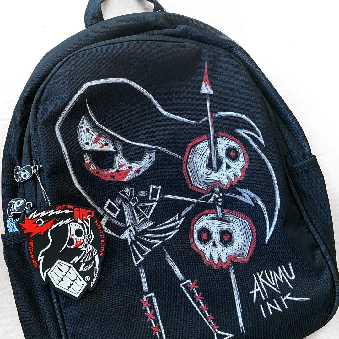 Tokyo the Impaler Backpack – gothic backpack by Akumu Ink, alt fashion art from Akumu Ink Clothing