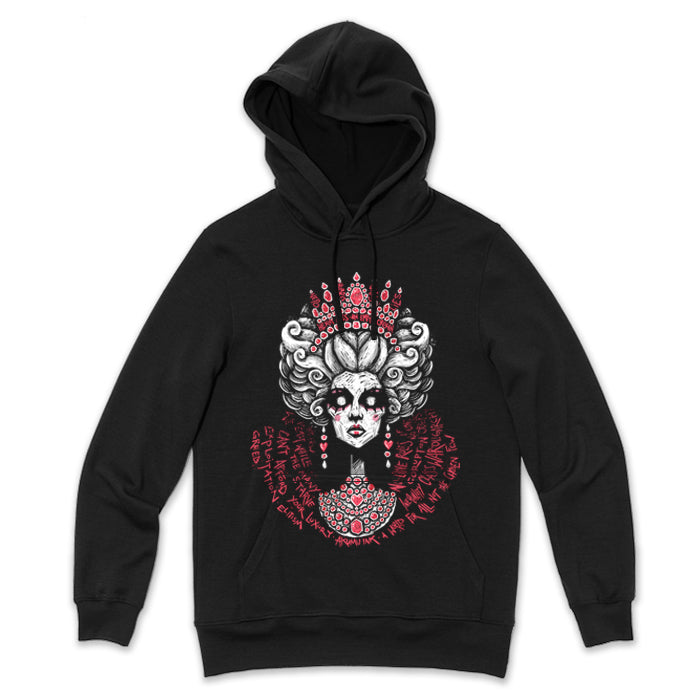 Elite Illusions Hoodie – gothic long sleeve by Akumu Ink Clothing, alt fashion art from Akumu Ink Clothing