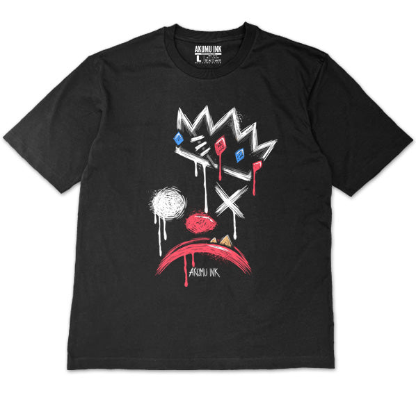 King of Klowns Oversized Unisex Tshirt – gothic Men Shirts by Akumu Ink, alt fashion art from Akumu Ink Clothing