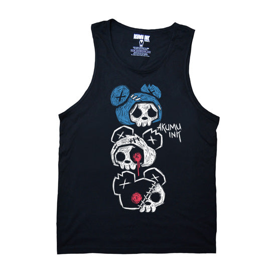 3 Bears Men Tank – gothic Men Shirts by Akumu Ink, alt fashion art from Akumu Ink Clothing
