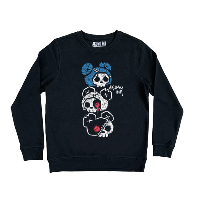 3 Bears Sweatshirt – gothic Men Shirts by Akumu Ink, alt fashion art from Akumu Ink Clothing