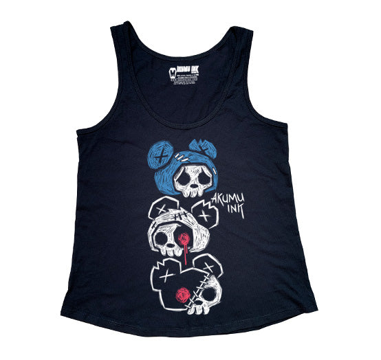 3 Bears Women Tanktop – gothic Women Shirts by Akumu Ink, alt fashion art from Akumu Ink Clothing