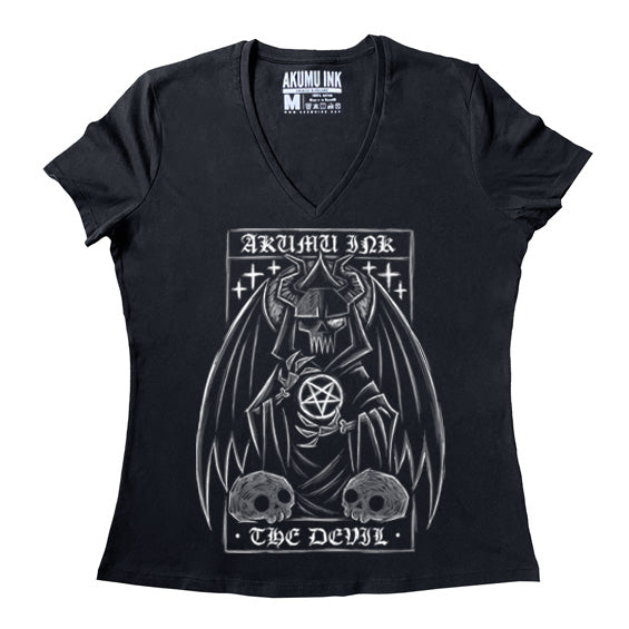 The Devil Tarot Card Women Vneck