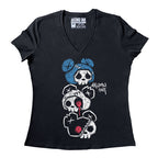 3 Bears Women Vneck – gothic Women Shirts by Akumu Ink, alt fashion art from Akumu Ink Clothing