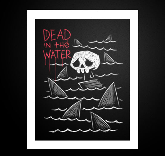 Dead in the Water Artwork – gothic art by Akumu Ink, alt fashion art from Akumu Ink Clothing