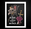 The King has Lost his Mind Artwork – gothic art by Akumu Ink, alt fashion art from Akumu Ink Clothing