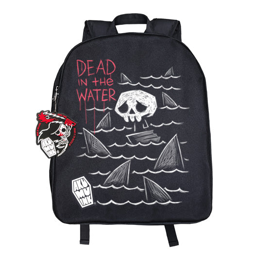 Dead in the Water Backpack – gothic backpack by Akumu Ink, alt fashion art from Akumu Ink Clothing