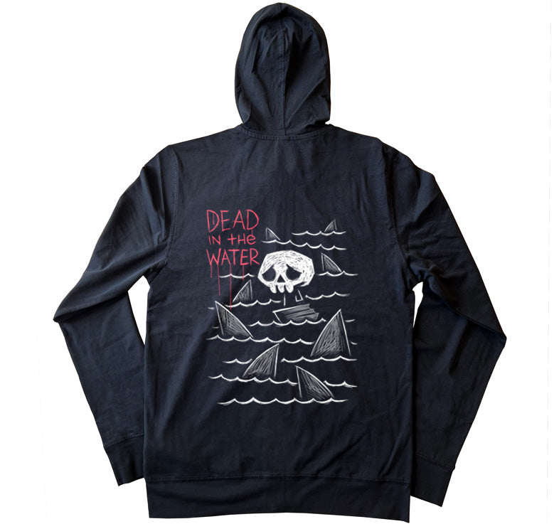 Dead in the Water Hoodie – gothic long sleeve by Akumu Ink Clothing, alt fashion art from Akumu Ink Clothing