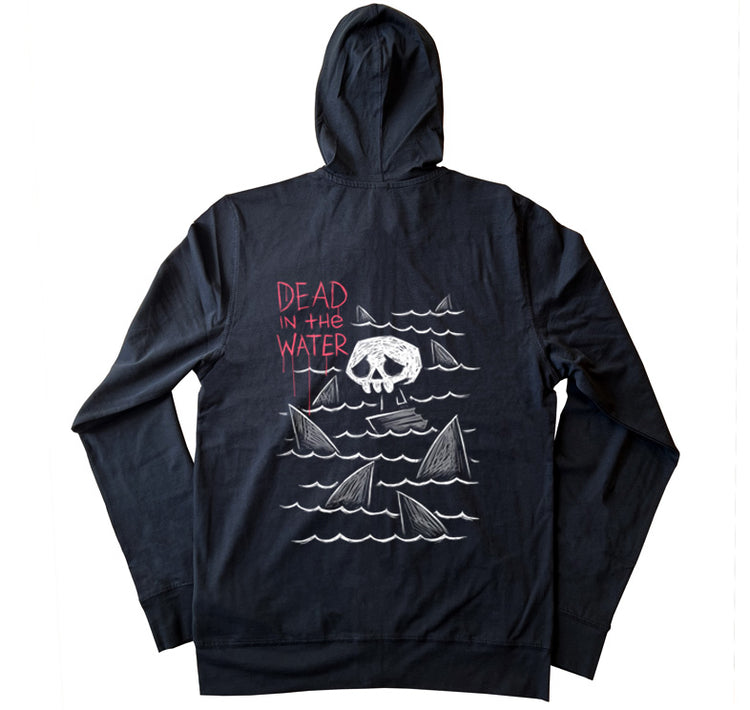 Dead in the Water Hoodie – gothic long sleeve by Akumu Ink Clothing, alt fashion art from Akumu Ink Clothing