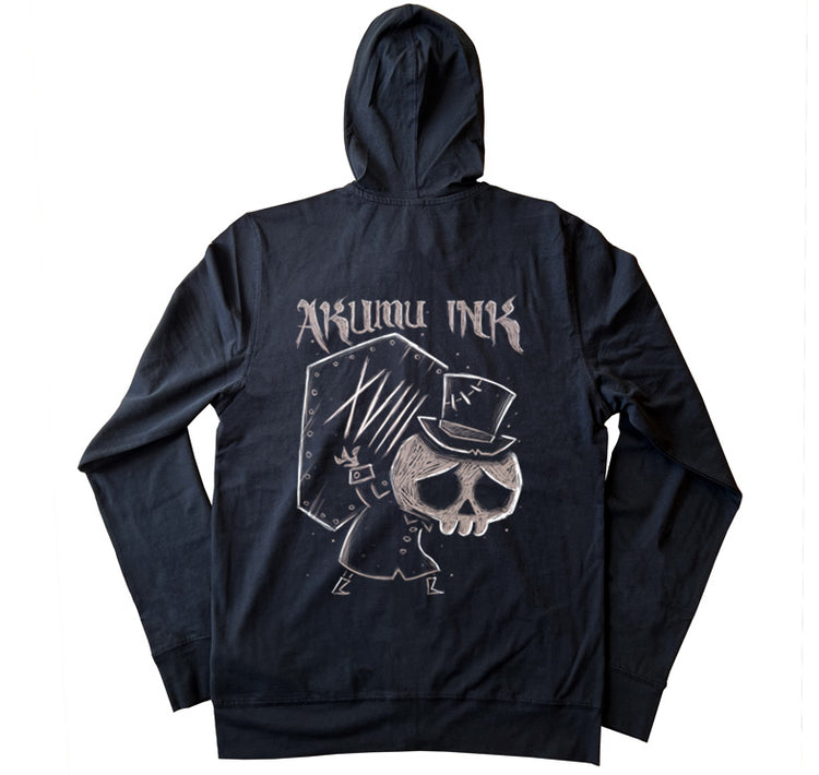 The Undertaker XVIII Hoodie – gothic long sleeve by Akumu Ink Clothing, alt fashion art from Akumu Ink Clothing