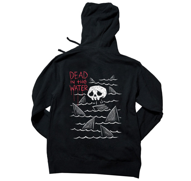 Dead in the Water Hoodie – gothic long sleeve by Akumu Ink Clothing, alt fashion art from Akumu Ink Clothing