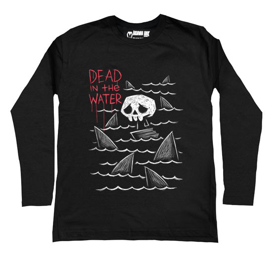 Dead in the Water Men Long Sleeve Tshirt – gothic Men Shirts by Akumu Ink, alt fashion art from Akumu Ink Clothing