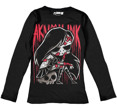 Intermission Women Long Sleeve Tshirt – gothic Women Shirts by Akumu Ink, alt fashion art from Akumu Ink Clothing