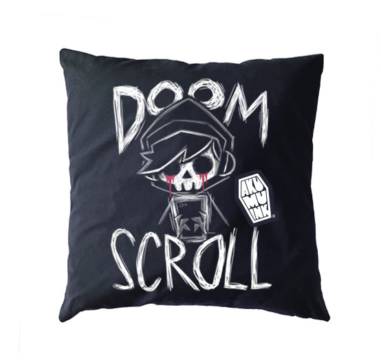 Doom Scroll Pillow Case – gothic bag by Akumu Ink, alt fashion art from Akumu Ink Clothing
