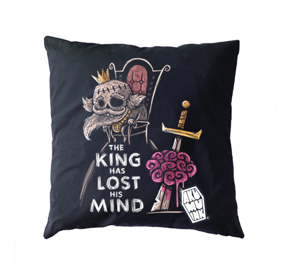 The King has Lost his Mind Pillow Case – gothic bag by Akumu Ink, alt fashion art from Akumu Ink Clothing