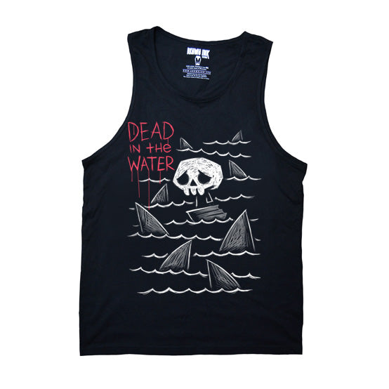 Dead in the Water Men Tank – gothic Men Shirts by Akumu Ink, alt fashion art from Akumu Ink Clothing