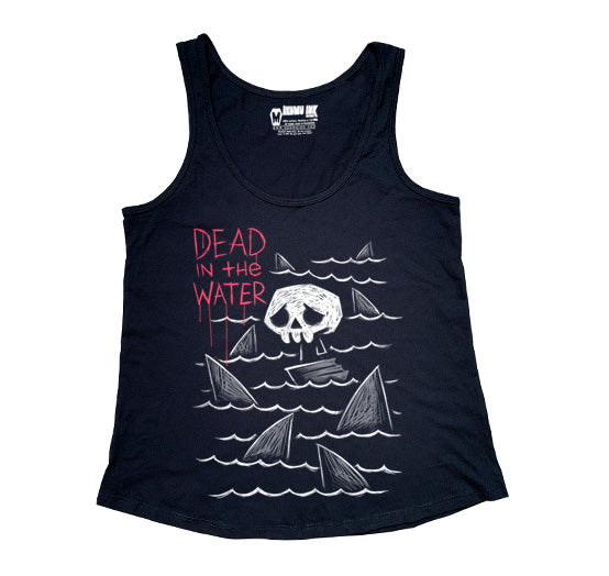 Dead in the Water Women Tanktop – gothic Women Shirts by Akumu Ink, alt fashion art from Akumu Ink Clothing