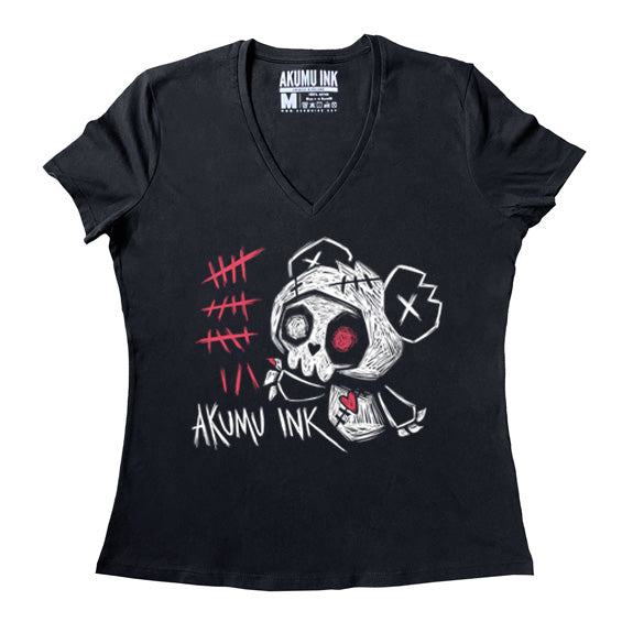 Counting the Years Women Vneck – gothic Women Shirts by Akumu Ink, alt fashion art from Akumu Ink Clothing