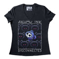 Disconnected Women Vneck – gothic Women Shirts by Akumu Ink, alt fashion art from Akumu Ink Clothing