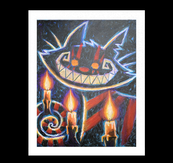 Grinning in the Dark Artwork – gothic art by Akumu Ink, alt fashion art from Akumu Ink Clothing