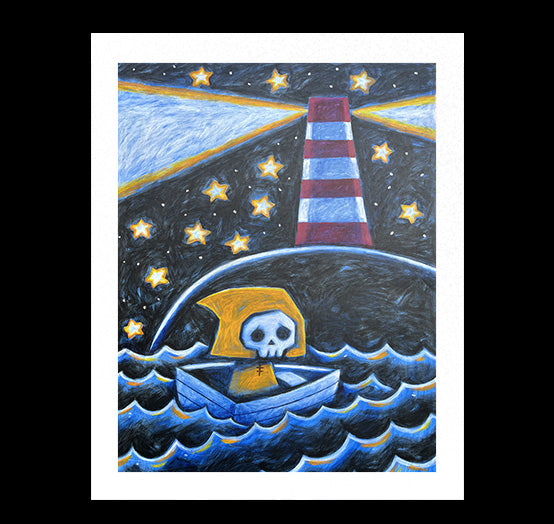 Adrift to the Unknown Artwork – gothic art by Akumu Ink, alt fashion art from Akumu Ink Clothing