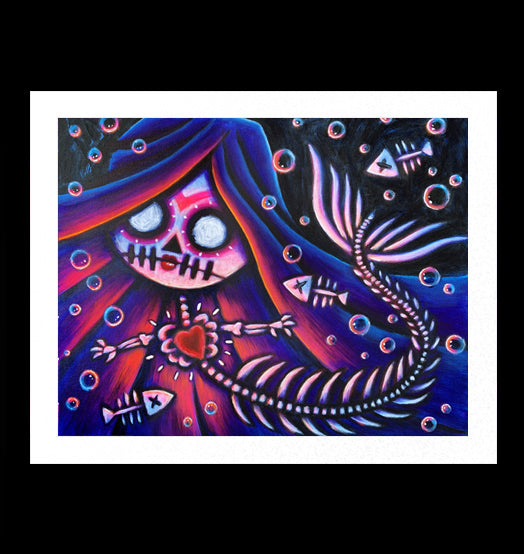 La Sirena Artwork – gothic art by Akumu Ink, alt fashion art from Akumu Ink Clothing