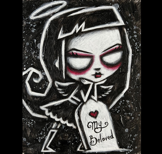 2022 My Beloved Painted Canvas – gothic art by Akumu Ink, alt fashion art from Akumu Ink Clothing