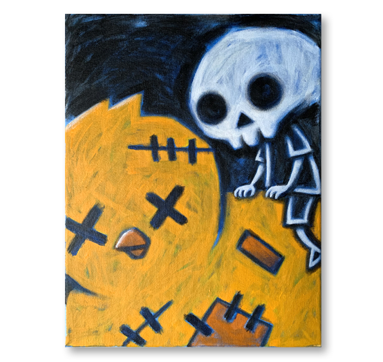 Akumu Ink art, goth art, skull art, 