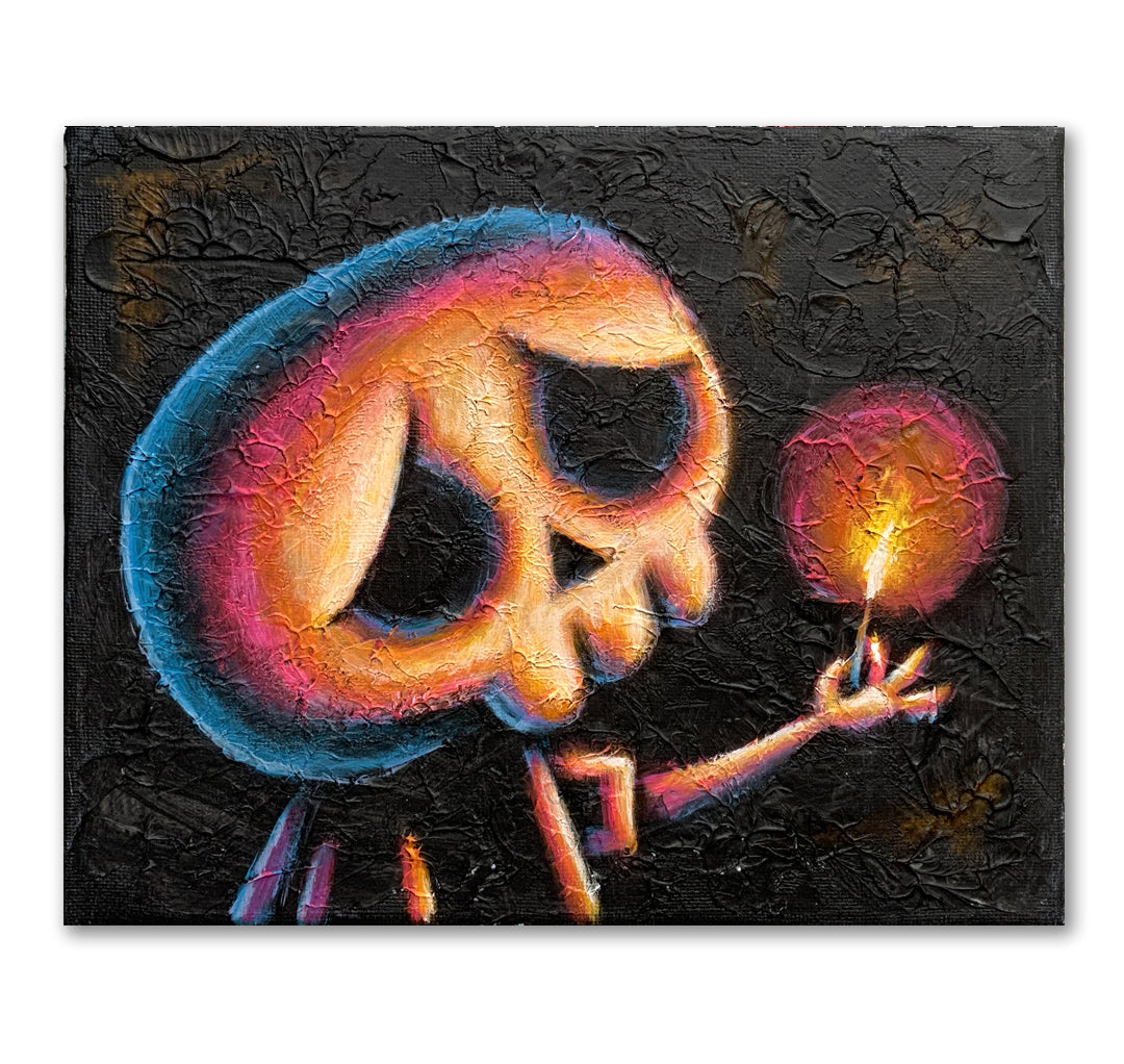 2024 A Light in the Dark 25x20cm Painted Canvas