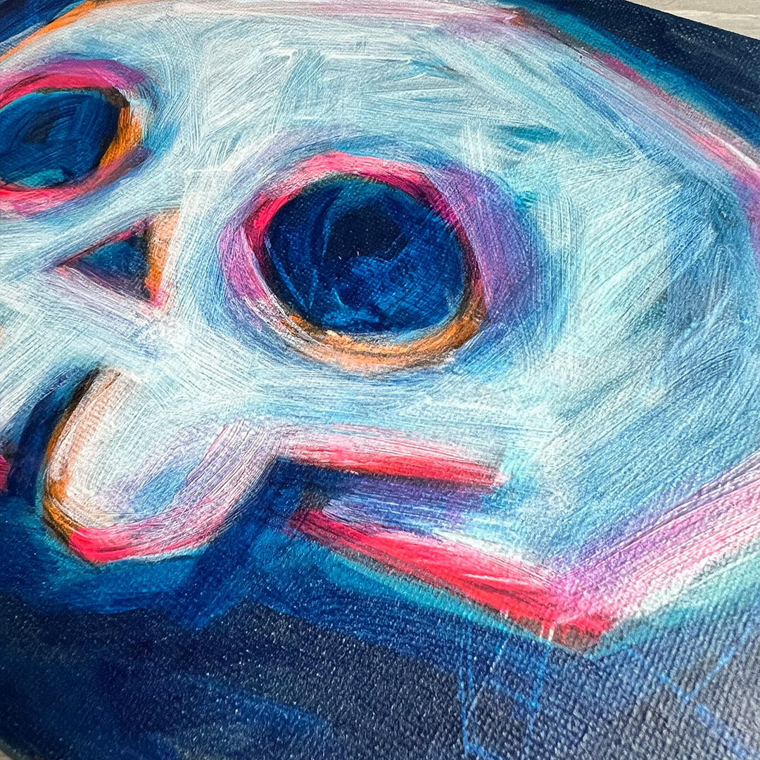 2024 Skull1 20x25cm Painted Canvas