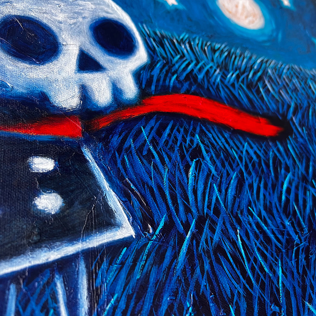 The Quiet Night 40x50cm Painted Canvas – gothic art by Akumu Ink, alt fashion art from Akumu Ink Clothing