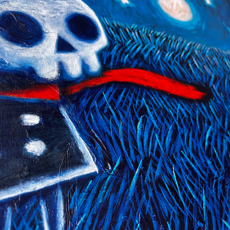 The Quiet Night 40x50cm Painted Canvas – gothic art by Akumu Ink, alt fashion art from Akumu Ink Clothing