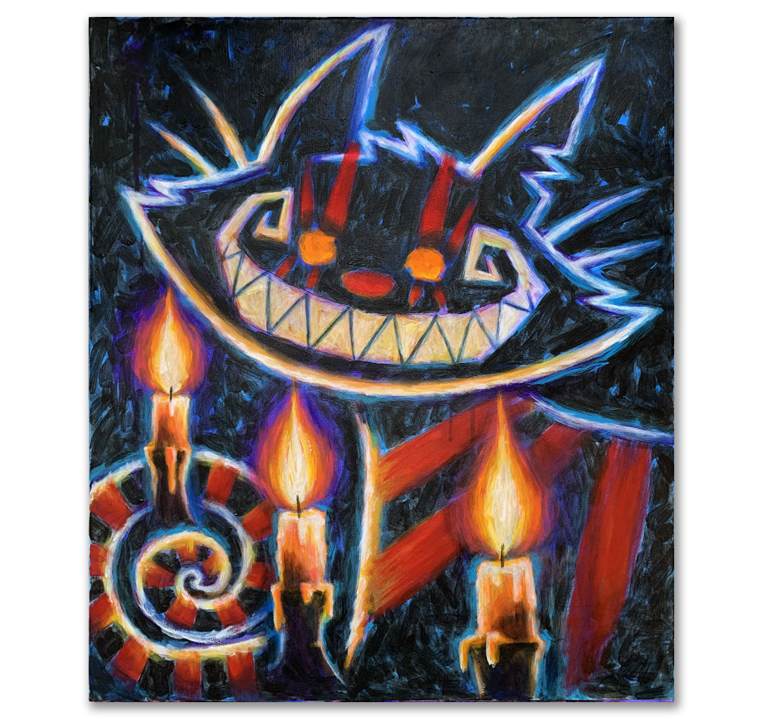 2025 Grinning in the Dark 60x70cm Painted Canvas