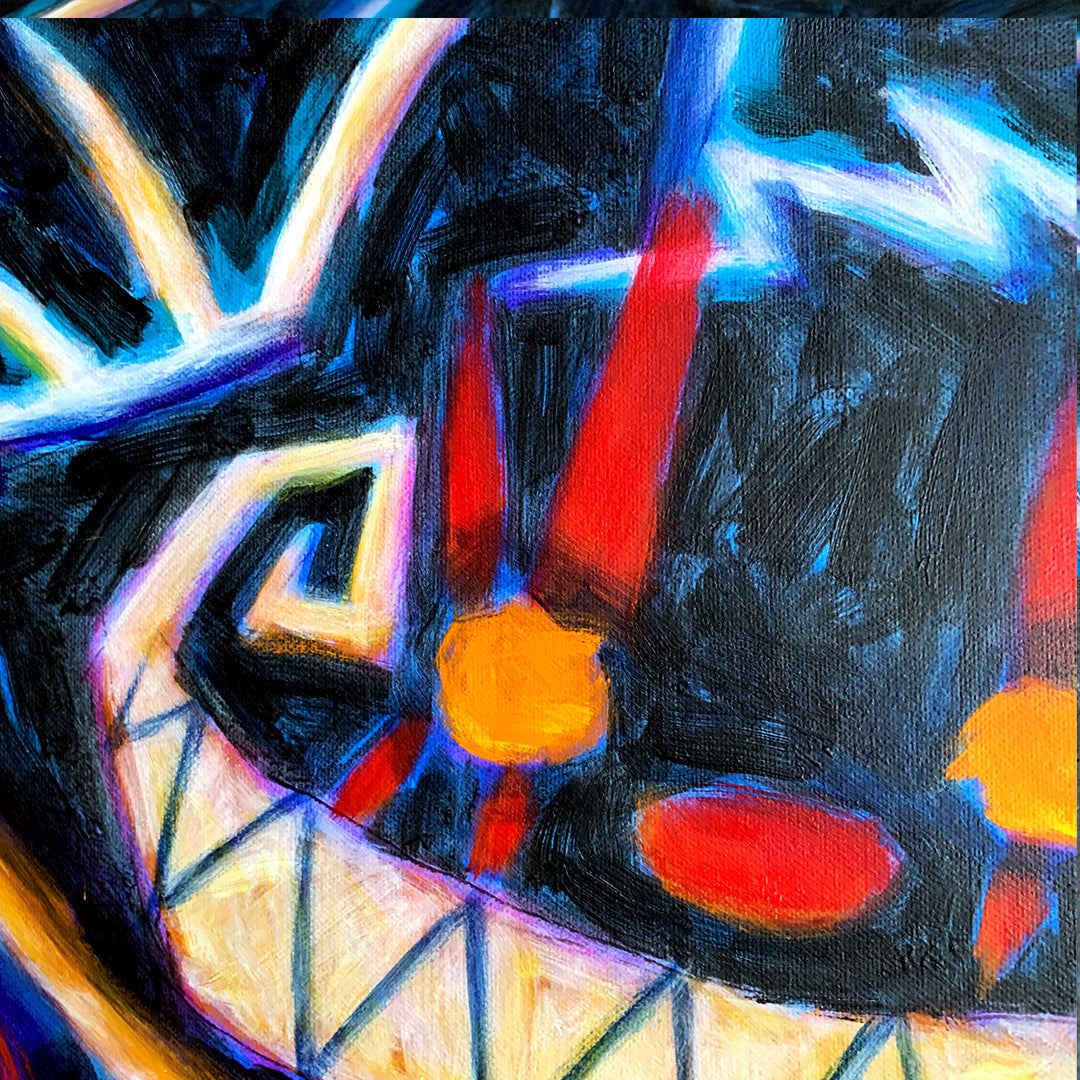 2025 Grinning in the Dark 60x70cm Painted Canvas