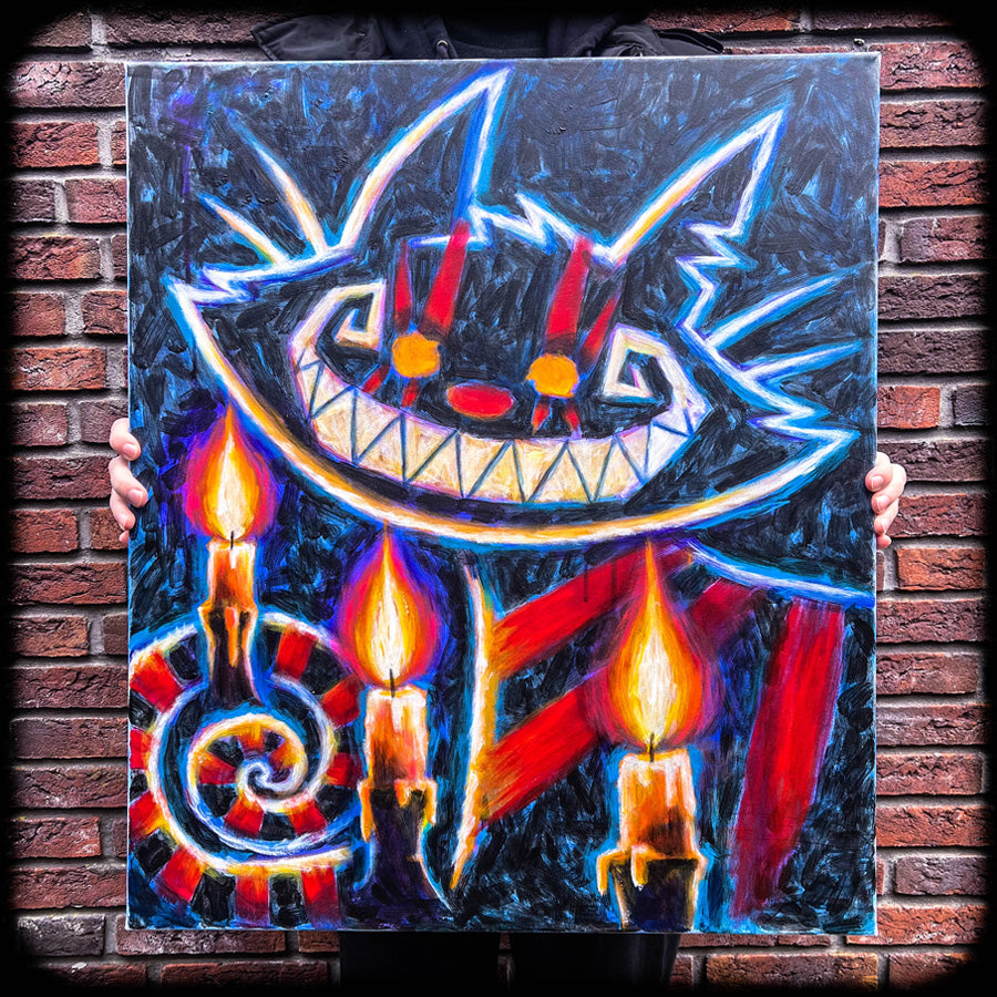 2025 Grinning in the Dark 60x70cm Painted Canvas